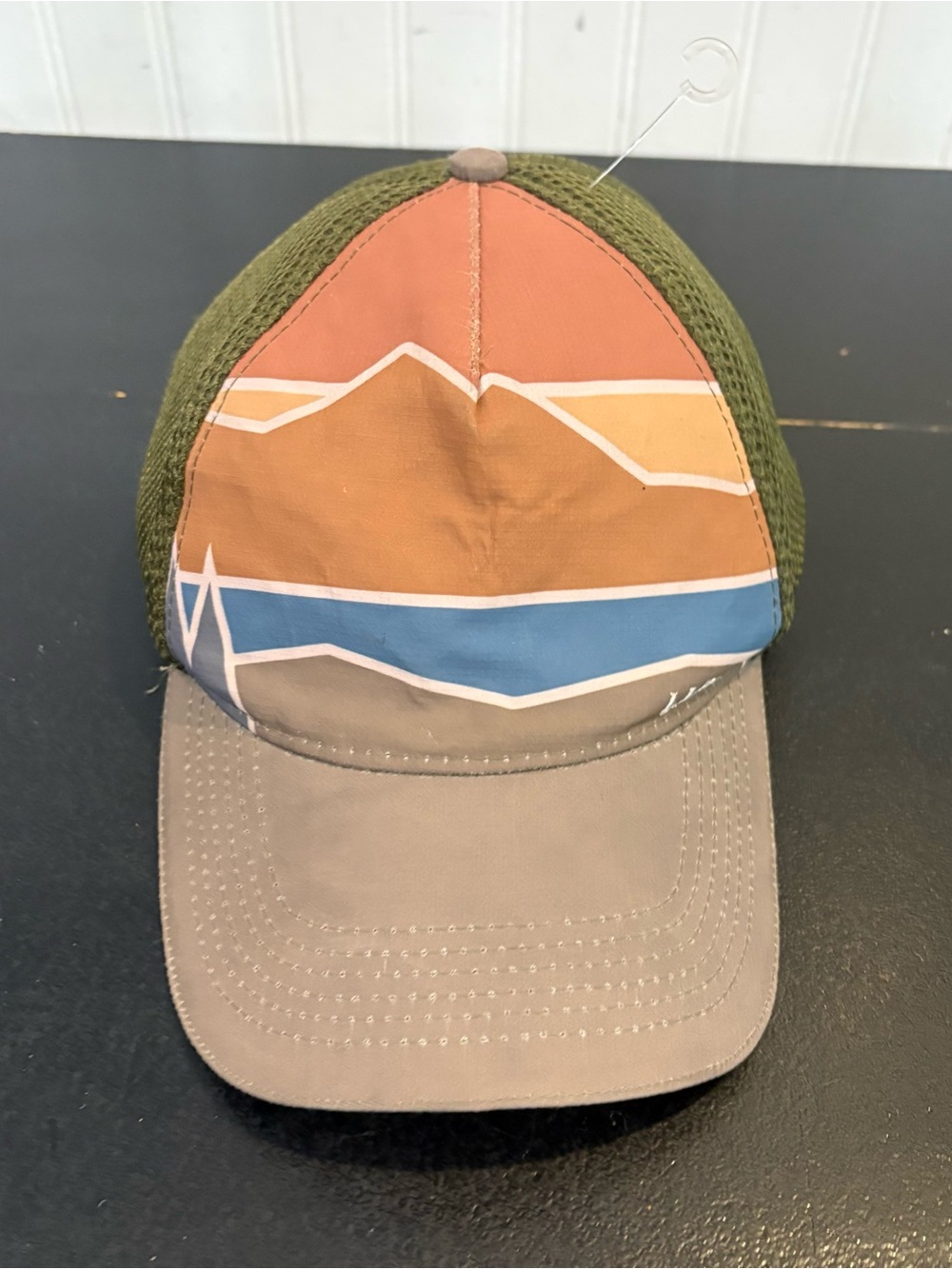 LL Bean Sunset Mountains Mesh Trucker Snapback Hat Cap Hunt Camp